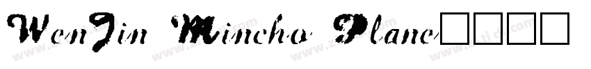 WenJin Mincho Plane字体转换